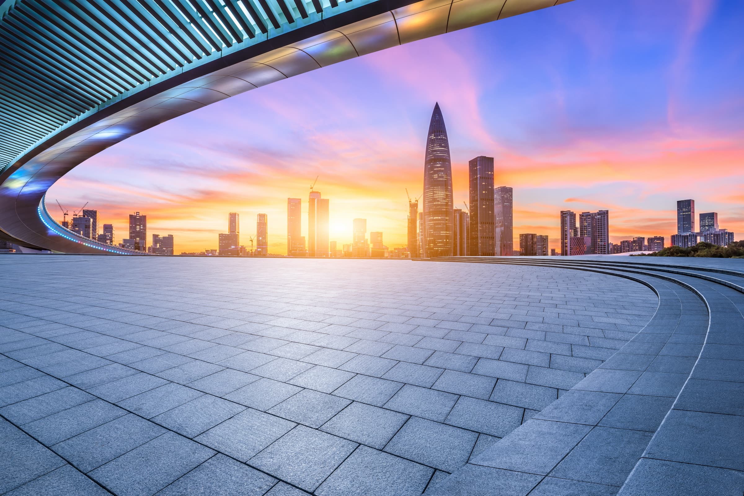 Shenzhen skyline at dusk